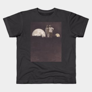 Moon on a Meadow Dream Surreal Vintage Photography 1920's Kids T-Shirt